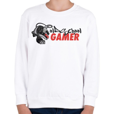 PRINTFASHION Old School Gamer - Gyerek pulóver - Fehér