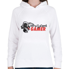 PRINTFASHION Old School Gamer - Női kapucnis pulóver - Fehér női pulóver, kardigán