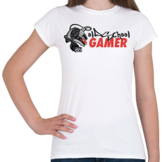 PRINTFASHION Old School Gamer - Női póló - Fehér