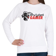 PRINTFASHION Old School Gamer - Női pulóver - Fehér