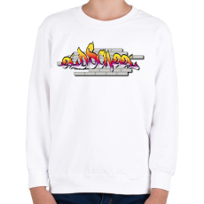 PRINTFASHION Old school graffiti - Gyerek pulóver - Fehér