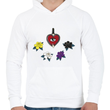 PRINTFASHION Old school nonbinary - Férfi kapucnis pulóver - Fehér férfi pulóver, kardigán