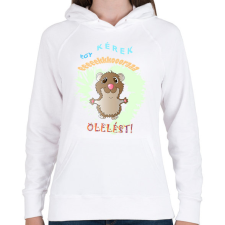 PRINTFASHION Ölelés - Női kapucnis pulóver - Fehér női pulóver, kardigán