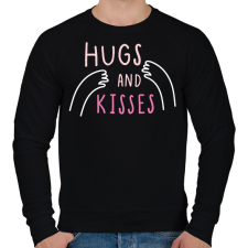 PRINTFASHION Ölelj és csókolj - Férfi pulóver - Fekete női pulóver, kardigán