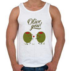 PRINTFASHION Oliva szerelem - Férfi atléta - Fehér