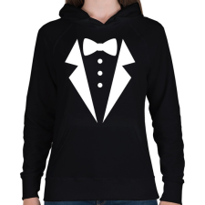 PRINTFASHION Öltöny - Női kapucnis pulóver - Fekete női pulóver, kardigán