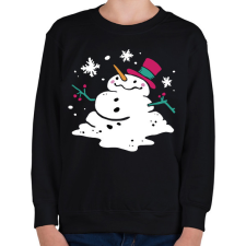 PRINTFASHION Olvadt hóember - Gyerek pulóver - Fekete gyerek pulóver, kardigán