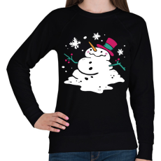 PRINTFASHION Olvadt hóember - Női pulóver - Fekete