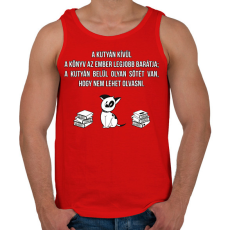 PRINTFASHION Olvasás - Férfi atléta - Piros