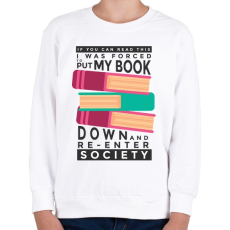 PRINTFASHION Olvasás - Gyerek pulóver - Fehér