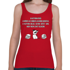 PRINTFASHION Olvasás - Női atléta - Cseresznyepiros