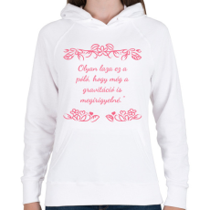 PRINTFASHION Olyan laza ez a póló  - Női kapucnis pulóver - Fehér