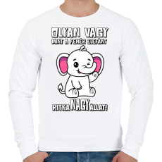 PRINTFASHION Olyan vagy mint a fehér elefánt  - Férfi pulóver - Fehér