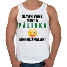 PRINTFASHION Olyan vagy, mint a pálinka! - Férfi atléta - Fehér