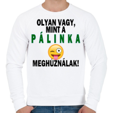 PRINTFASHION Olyan vagy, mint a pálinka! - Férfi pulóver - Fehér férfi pulóver, kardigán