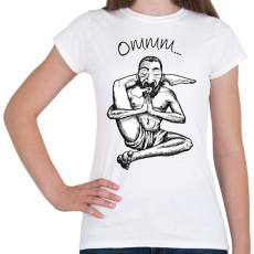 PRINTFASHION Ommm... - Jógázó férfi - Női póló - Fehér