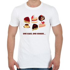 PRINTFASHION One cake - Férfi póló - Fehér