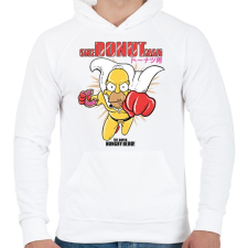 PRINTFASHION One Donut Man - Férfi kapucnis pulóver - Fehér férfi pulóver, kardigán