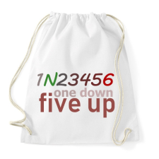 PRINTFASHION one down - Sportzsák, Tornazsák - Fehér tornazsák