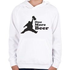 PRINTFASHION one more beer - Gyerek kapucnis pulóver - Fehér
