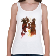 PRINTFASHION One night in the forest - Női atléta - Fehér női trikó