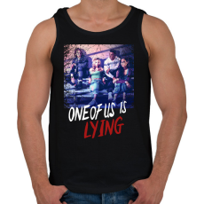 PRINTFASHION One of us is lying csapat - Férfi atléta - Fekete