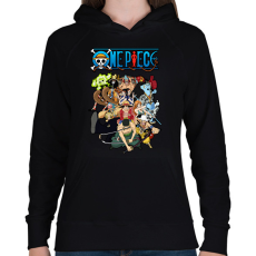 PRINTFASHION One piece csapat - Női kapucnis pulóver - Fekete