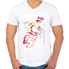 PRINTFASHION One Piece Gear 4 - Férfi V-nyakú póló - Fehér