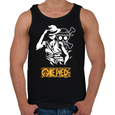 PRINTFASHION One Piece Luffy - Férfi atléta - Fekete