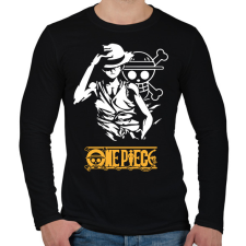 PRINTFASHION One Piece Luffy - Férfi hosszú ujjú póló - Fekete férfi póló