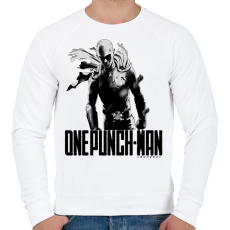 PRINTFASHION one punch man - Férfi pulóver - Fehér