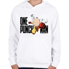PRINTFASHION One Punch Man - Gyerek kapucnis pulóver - Fehér