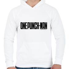 PRINTFASHION One Punch Man logo - Férfi kapucnis pulóver - Fehér férfi pulóver, kardigán