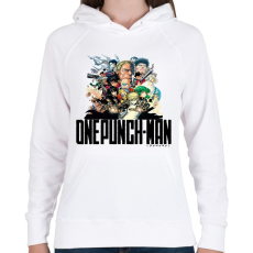 PRINTFASHION One Punch Man - Női kapucnis pulóver - Fehér