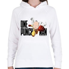 PRINTFASHION One Punch Man - Női kapucnis pulóver - Fehér