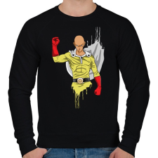 PRINTFASHION One Punch Man Saitama - Férfi pulóver - Fekete férfi pulóver, kardigán