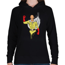 PRINTFASHION One Punch Man Saitama - Női kapucnis pulóver - Fekete női pulóver, kardigán