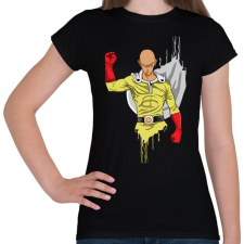PRINTFASHION One Punch Man Saitama - Női póló - Fekete női póló