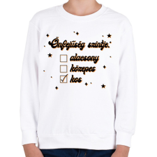 PRINTFASHION Önfejűség szintje - Gyerek pulóver - Fehér gyerek pulóver, kardigán