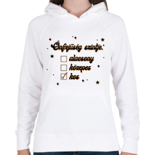 PRINTFASHION Önfejűség szintje - Női kapucnis pulóver - Fehér női pulóver, kardigán