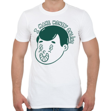 PRINTFASHION Online money maker - Férfi póló - Fehér