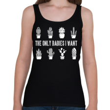 PRINTFASHION Only babies - Női atléta - Fekete női trikó