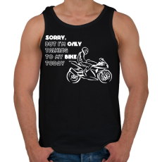 PRINTFASHION only my bikefehér - Férfi atléta - Fekete