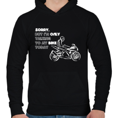 PRINTFASHION only my bikefehér - Férfi kapucnis pulóver - Fekete