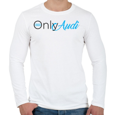 PRINTFASHION OnlyAudi - Férfi hosszú ujjú póló - Fehér férfi póló