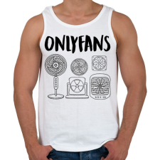 PRINTFASHION Onlyfans - Férfi atléta - Fehér atléta, trikó
