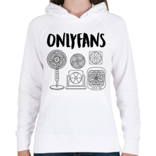 PRINTFASHION Onlyfans - Női kapucnis pulóver - Fehér női pulóver, kardigán