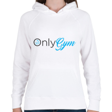 PRINTFASHION OnlyGym - Női kapucnis pulóver - Fehér