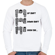 PRINTFASHION Oooh shi... - Drift - Férfi pulóver - Fehér férfi pulóver, kardigán