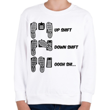 PRINTFASHION Oooh shi... - Drift - Gyerek pulóver - Fehér gyerek pulóver, kardigán